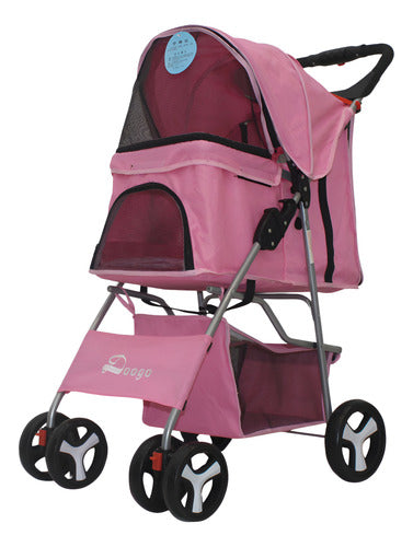 Coche Para Mascotas Perros Gato Carrito Aire Libre - Norplat Rosa