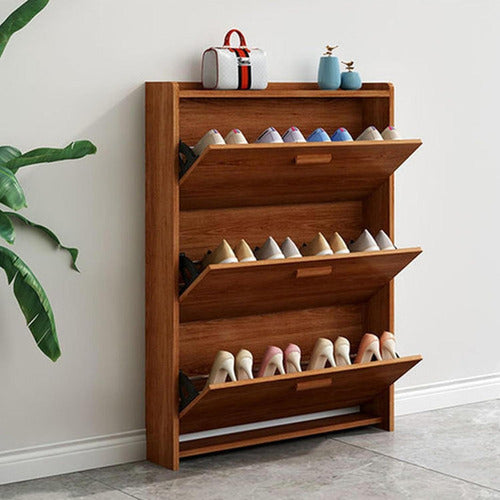 Zapatero Recibidor Mueble Para Zapatos Organizador - Norplat Marrón