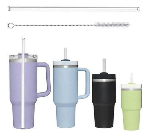 6 Bombillas Plastica Reutilizable Compatible Stanley Norplat