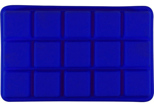 Molde De Silicona Para 15 Cubos De Hielo 3.3 Cm - Cukin Azul Eléctrico