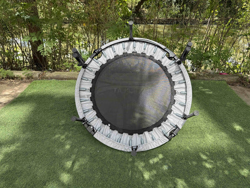 Trampolín Fitness Norplat Plegable 100cm 1m Cama Elastica Plateado