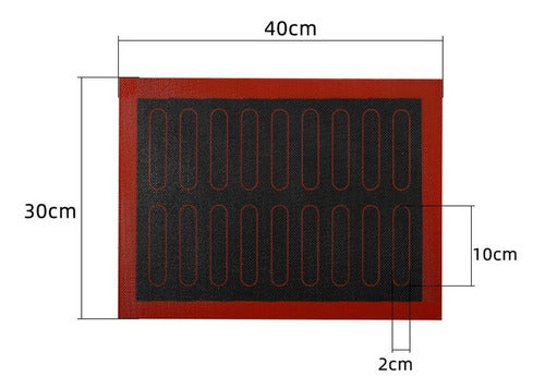 Pack 2 Lamina De Silicona Tapete Horno Microperforado Silpat
