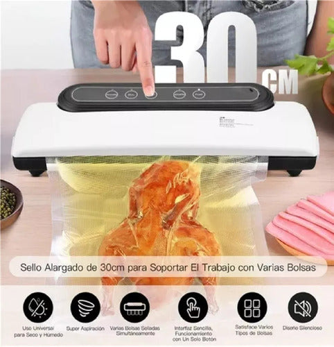 Maquina Selladora Al Vacio Alimentos Ideal Sous Vide - Cukin Blanco