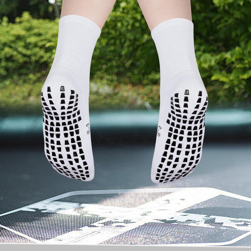 Calcetines Antideslizantes Futbol Medias Deportivas Norplat Blanco