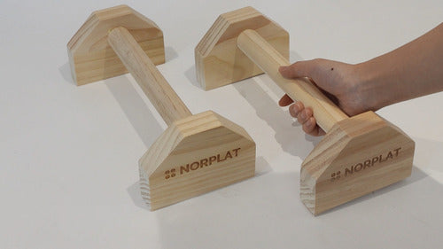 Mini Paralelas Madera Norplat - Calistenia Flexiones Fitness Madera