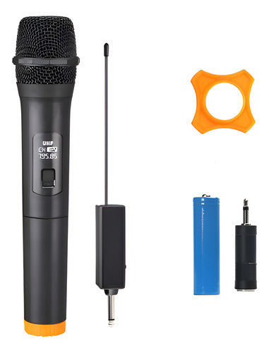 Microfono Inalambrico 10 Metros De Alcance Karaoke - Norplat Negro