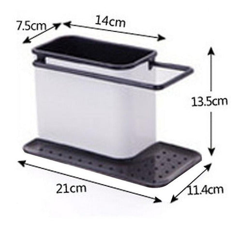 Porta Artículos Para Lavaplatos Organizador - Ome Negro