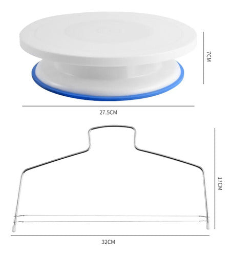 Kit Boquillas Repostería Con Soporte Giratorio 106u Norplat Blanco