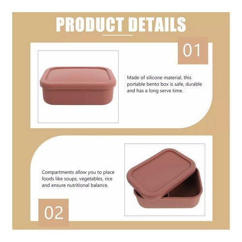 Lonchera Escolar Bento Box Tupper Taper Plástico Hermético Gris