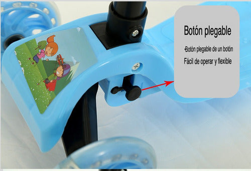 Scooter Rebelde Kids Con Luces Para Niños / Niñas Azul Ositos