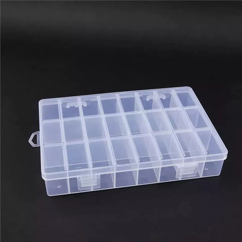 Caja Organizadora Plástica Multipropósito Con Compartimentos Transparente Liso