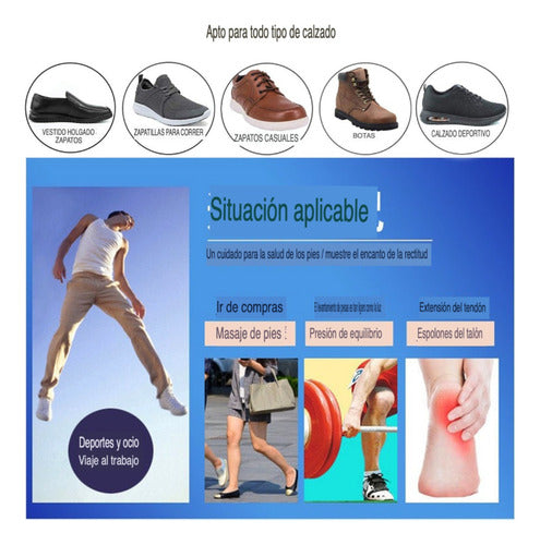 Par Talonera Fascitis Plantar Deporte Casual 2.3cm Altura Rojo S