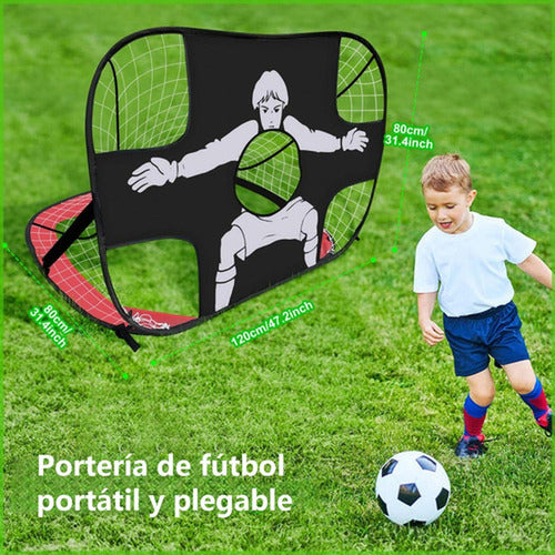 Arco Portería Futbol Doble Uso Entrenamiento Niños - Norplat Negro