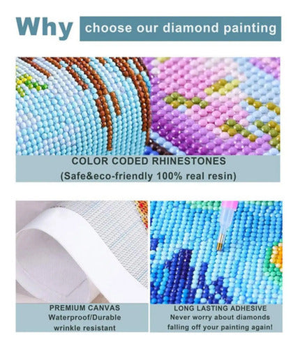 Kit Pintura Diamante 5d 40x30cm Bordado Diseños - Norplat Ciervo