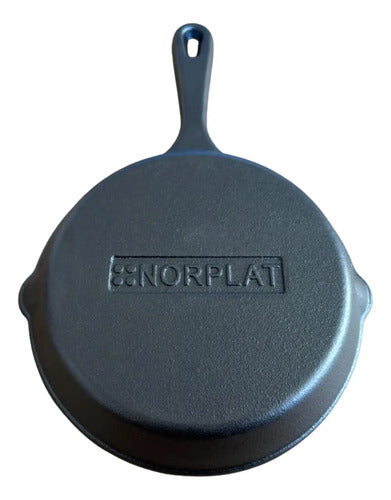 Sarten Redondo Hierro Fundido 16cm Provoleta Cocina Norplat Negro