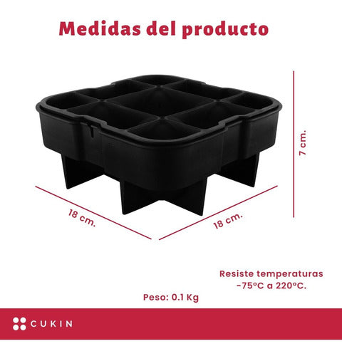 Molde De Silicona Para Bolas De Golf De Hielo - Cukin Negro