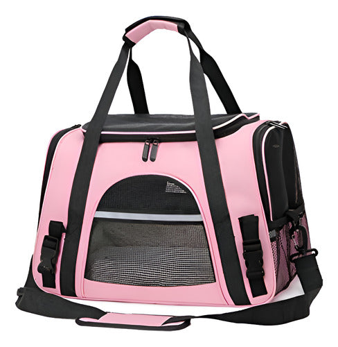 Bolso Transportador Mascota Gato Perros Pequeños - Norplat Rosa