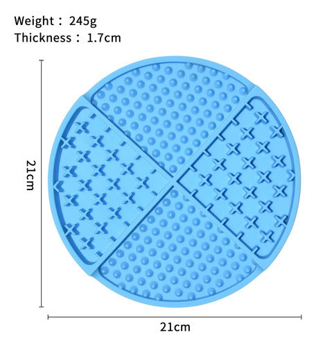 Plato Anti Ansiedad Come Lento Para Perro Mascota - Celeste Celeste