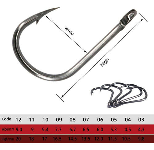 500 Anzuelos Pesca Tamaños Mixtos Acero Al Carbono - Norplat Plateado