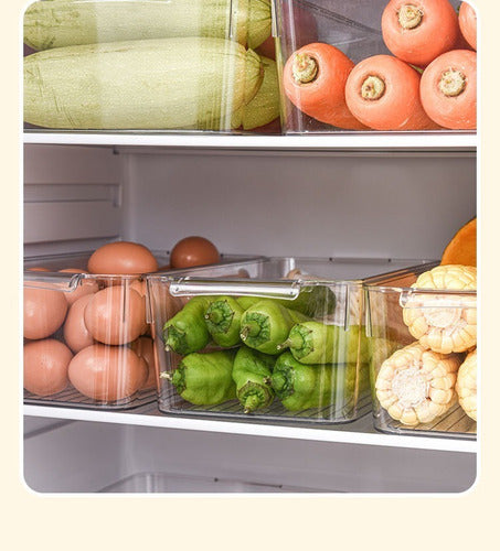 Organizador Para Refrigerador Plástico Transparente Big - Transparente