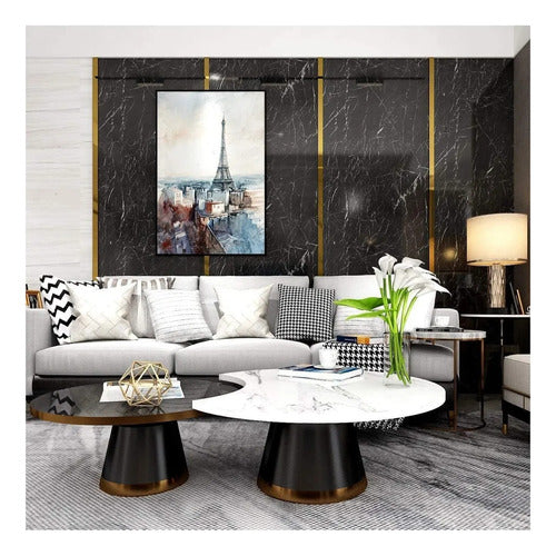 Vinilo Decorativo Adhesivo Norplat Para Cocina Marmol 2mts Negro