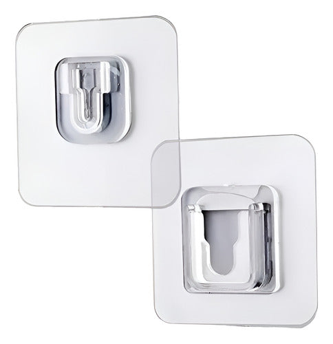 Pack 10 Adhesivos Doble Cara Colgador Gancho Pared - Ome