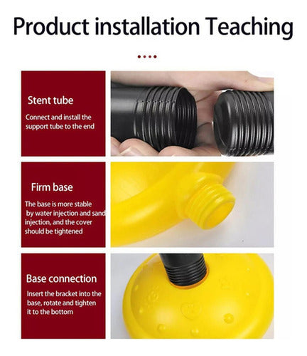 Set De Basketball Para Niños Aro Basquetbol Portátil Norplat Rojo