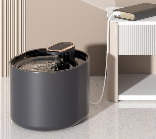 Bebedero Gatos Perros Mascotas Eléctrico Detección Agua Wuf Negro