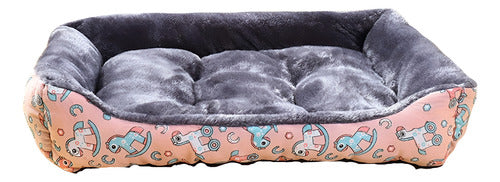 Cama Mascota Ultrasuave Gato Perro Xxl Hasta 50kg - Wuf Rosa Claro 01
