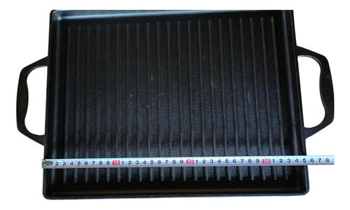 Plancha Hierro Fundido Menaje C/ Azas Hierro Fundido Norplat Negro