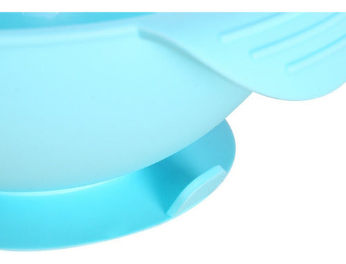 Bowl Grande Silicona Con Ventosa Para Bebé Y Niño - Norplat Celeste