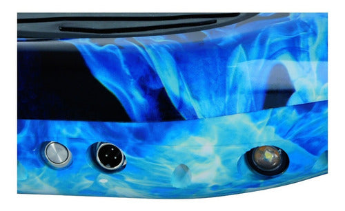 Patineta Smart Balance Speaker Bluetooth - Rebelde Eciclos Ice & Fire (azul Naranjo)