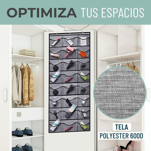 Organizador Gorras Gorros Jockey Detrás De Puerta - Norplat Gris