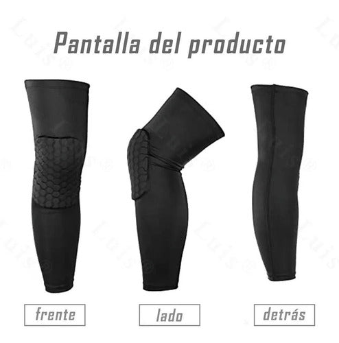 Par Rodillera Honeycomb Con Proteccion Deportiva Negro S