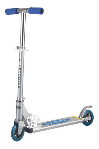 Scooter Para Niños De Saltos Piruetas Acrobacias Aluminio Plateado Silver