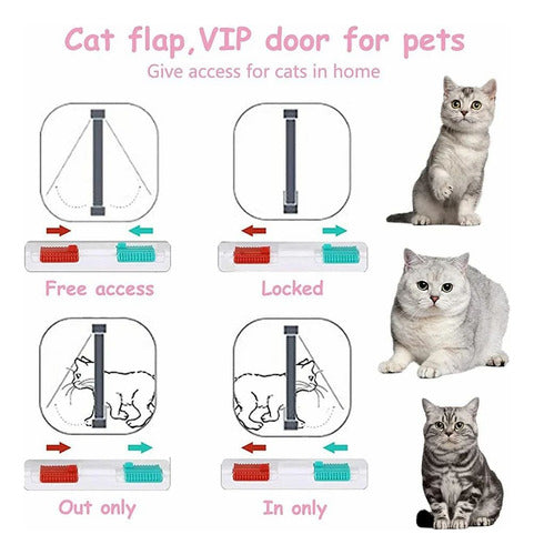 Norplat Puerta Para Gato Perro Mascotas 4 Modos Bloqueo Xl - Blanco
