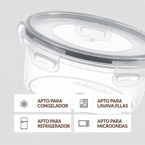 12 Envase Recipiente Contenedor Hermetico Alimento - Norplat
