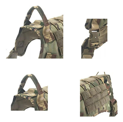 Arnés Táctico Ajustable Lanzamiento Perros Grandes Norplat Camuflado Verde L Camuflado Tactico