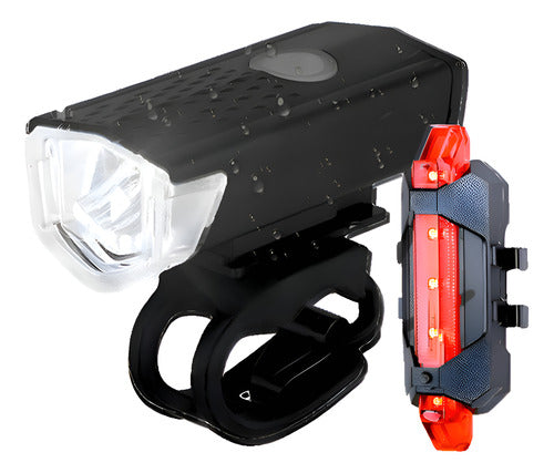 Pack 2 Luces Led Bicicleta Usb Trasera Y Delantera - Norplat Negro