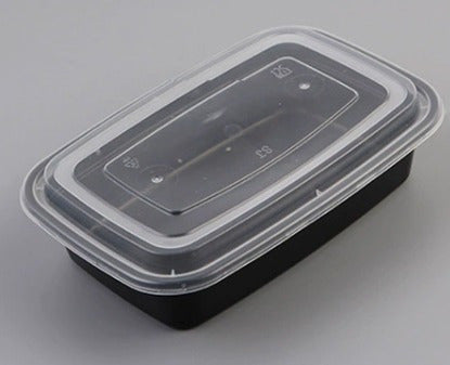 Recipientes Comida Pack 50pz Ecológico Reutilizable - Cukin Negro