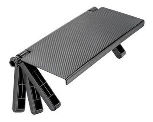 Repisa Pantalla Plegable Ajustable Soporte Decodificador Ome Negro