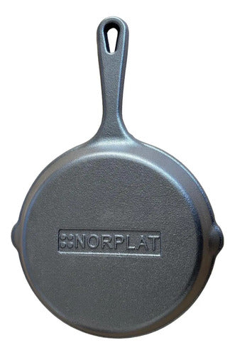 Sarten Redondo Hierro Fundido 16cm Provoleta Cocina Norplat Negro