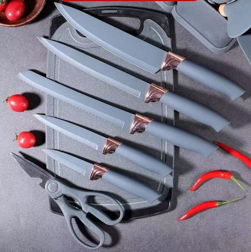 Set 19 Utensilios Cocina Acero Inoxidable Silicona - Norplat Blanco