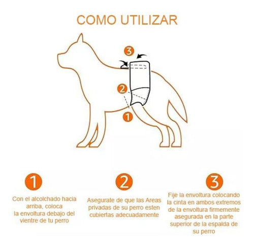 Pack 12 Unid Pañal Sanitario Desechables Mascotas Perra Gata Blanco L