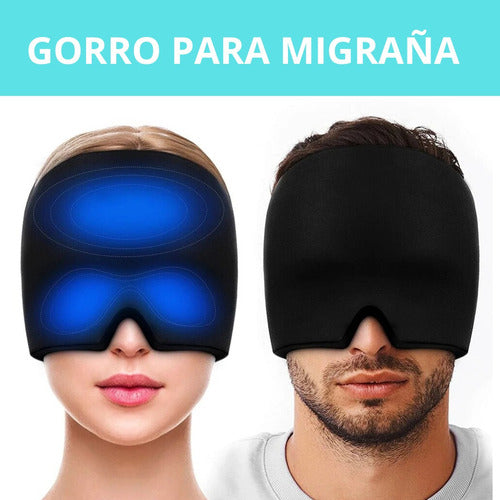 Gorro Migraña Gel Alivia Dolor Cabeza Compresa Gel - Norplat Gris