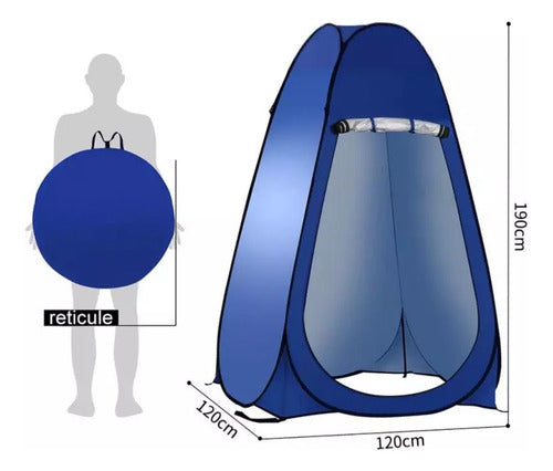 Norplat Carpa Vestidor Portatil Camping Ventana Ducha Baño Azul