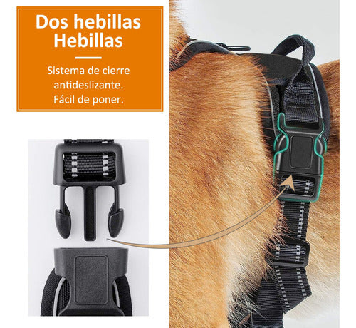 Norplat Pechera Perro Arnes Anti Tirones Reflectante Negro Xl Anti-tirones