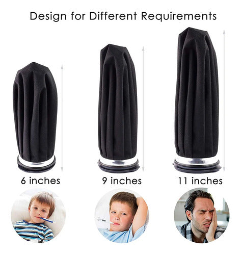 Bolsa Hielo 28cm Guatero Agua Frio Calor Caliente - Norplat - - Negro