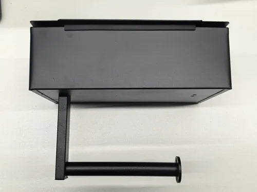 Soporte Porta Rollo Papel Higienico Norplat Confort Y Wipes Negro