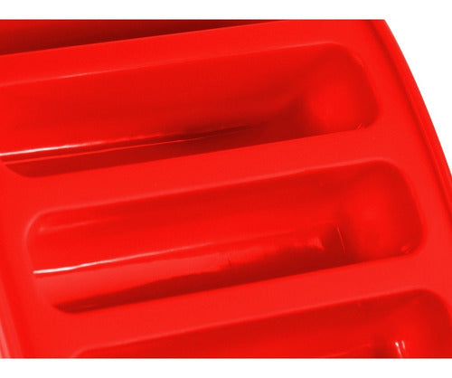 Molde De Silicona Para Cilindros De Hielo - Cukin Rojo